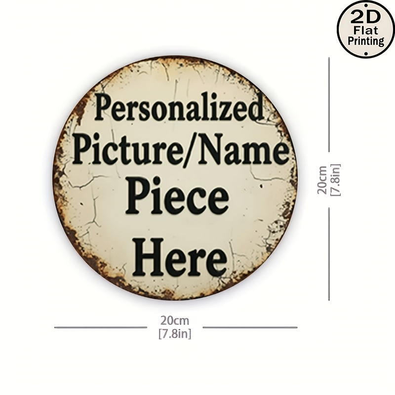 オーダーメイドのレトロ調円形金属製壁飾り、名前や写真を入れら - Vintage Collectible Plates のレビューと価格