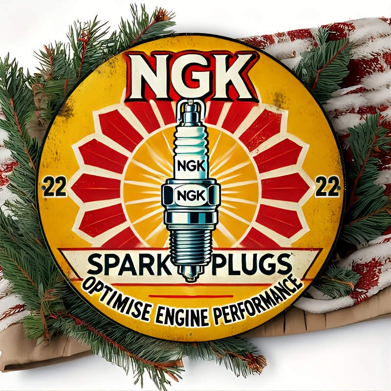 NGK スパークプラグ メタルブリキ看板、20.32x20. - Vintage Collectible Plates のレビューと価格