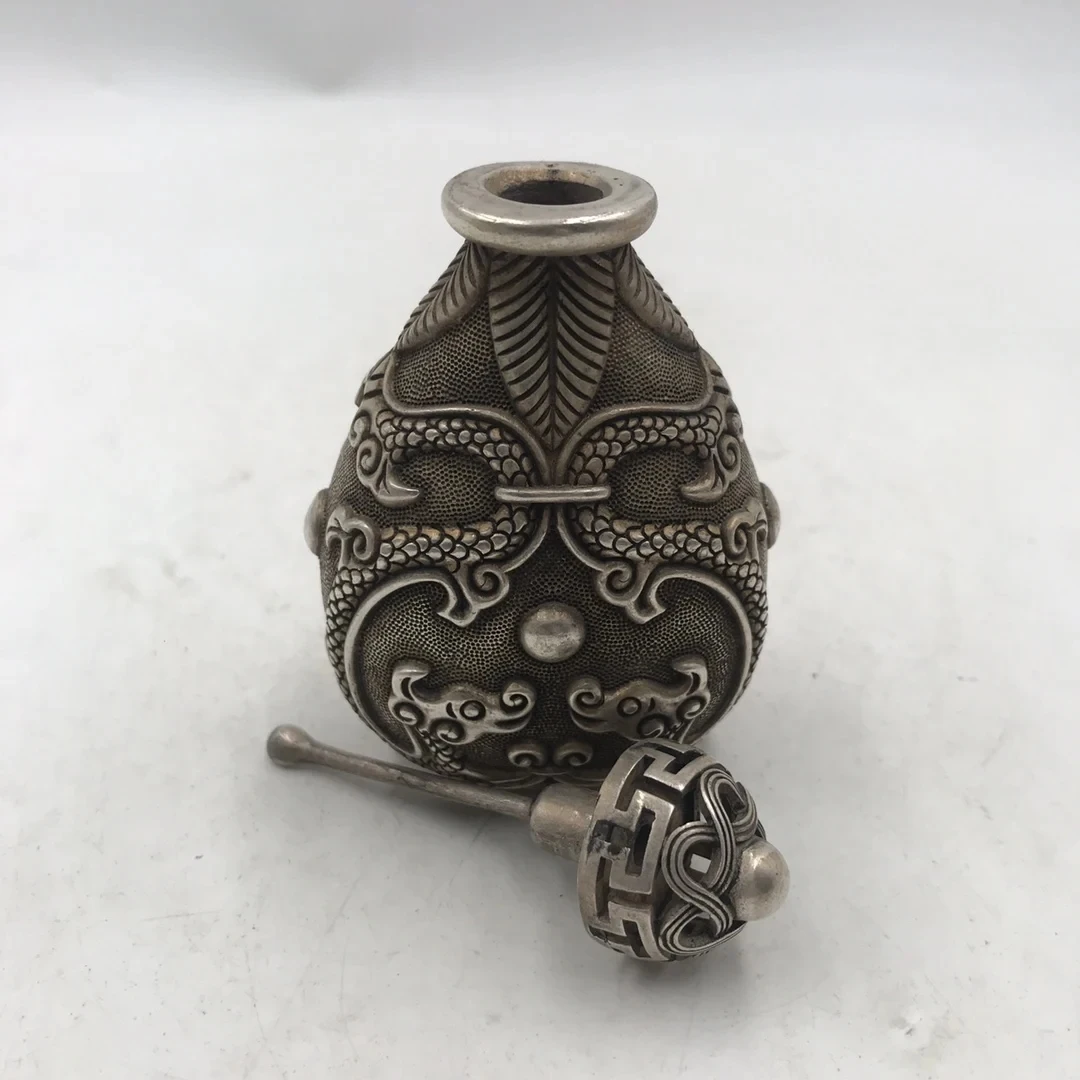 中国白銅嗅ぎタバコ瓶両面彫刻シガレットセットハイレリーフダブ - Vintage Collectible Bottles のレビューと価格
