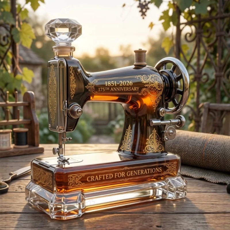 アンティーク風のミシン模様のガラス製デキャンタ。金色のステッ - Vintage Collectible Bottles のレビューと価格